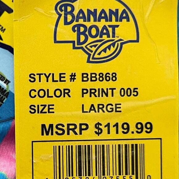 Banana Boat Maxi Dress Large Tropical Long Dress Boho UPF 50 Resortwear Vacation - Picture 12 of 13